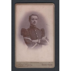 PHOTO CDV D'UN SOLDAT AU 61 ème REGIMENT D'INFANTERIE DE LIGNE