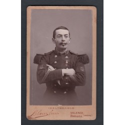 PHOTO CDV D'UN SOLDAT AU 75 ème REGIMENT D'INFANTERIE DE LIGNE