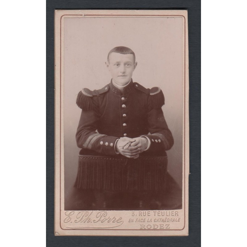 PHOTO CDV D'UN SOLDAT AU 81 ème REGIMENT D'INFANTERIE DE LIGNE