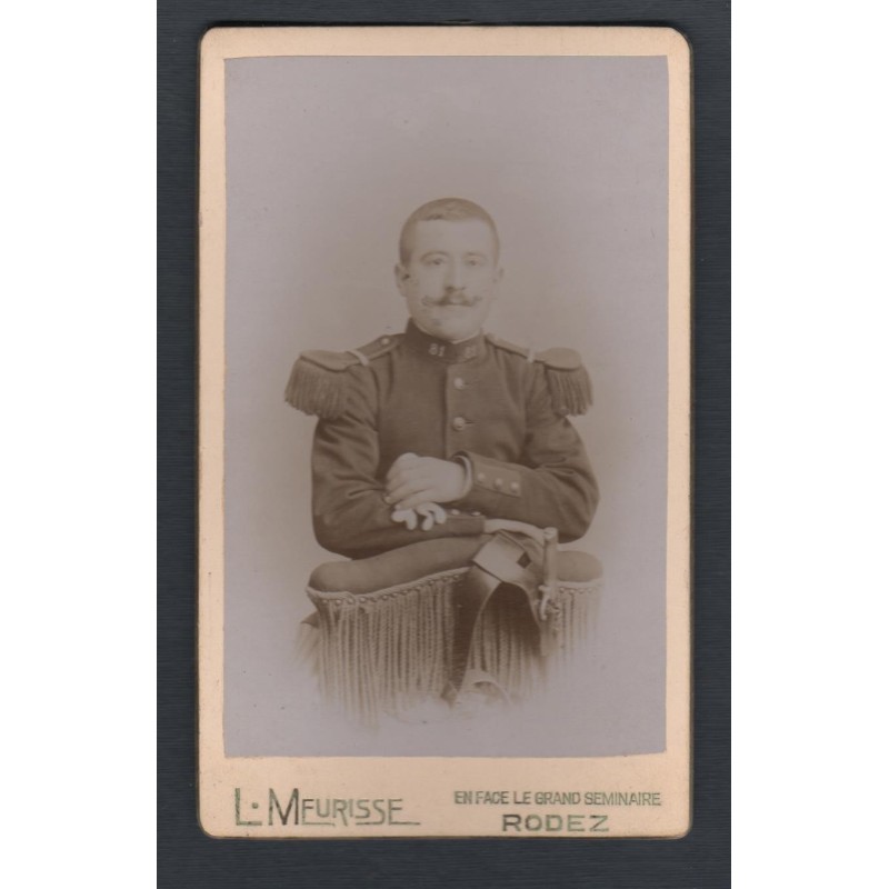 PHOTO CDV D'UN SOLDAT AU 81 ème REGIMENT D'INFANTERIE DE LIGNE