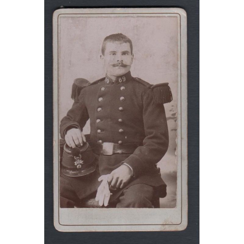 PHOTO CDV D'UN SOLDAT AU 89 ème REGIMENT D'INFANTERIE DE LIGNE