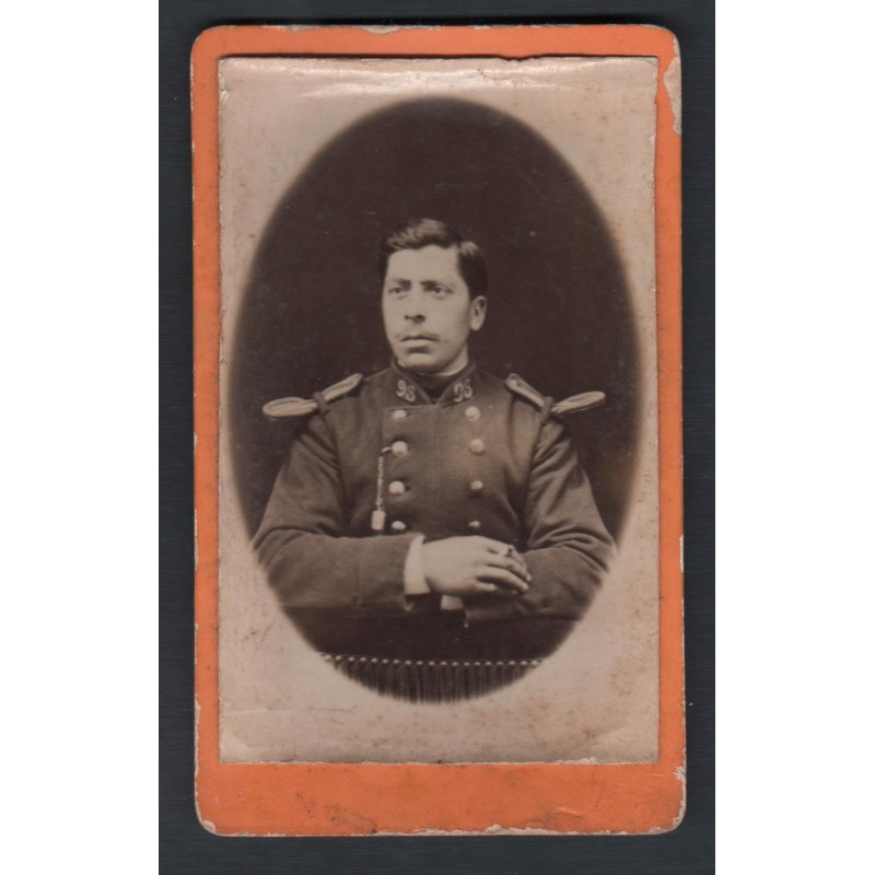 PHOTO CDV D'UN SOLDAT AU 98 ème REGIMENT D'INFANTERIE DE LIGNE