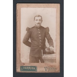 PHOTO MILITAIRE CDV D'UN SOLDAT AU 99 ème REGIMENT D'INFANTERIE DE LIGNE