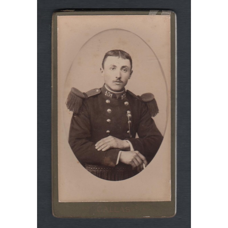 PHOTO MILITAIRE CDV D'UN SOLDAT AU 101 ème REGIMENT D'INFANTERIE DE LIGNE