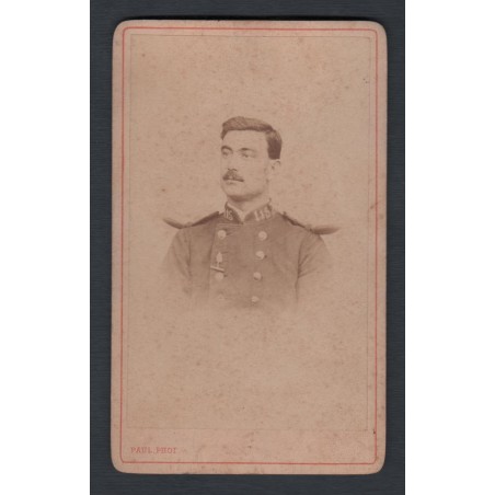 PHOTO MILITAIRE CDV D'UN SOLDAT AU 115 ème REGIMENT D'INFANTERIE DE LIGNE 