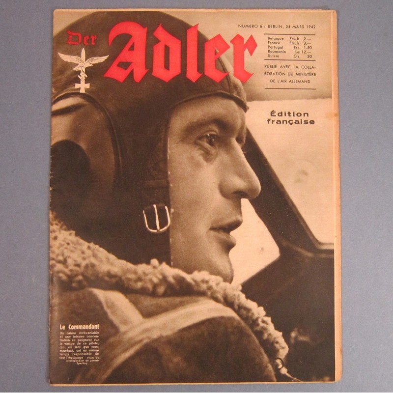 DER ADLER JOURNAL DE PROPAGANDE AVIATION ALLEMANDE N°6 DU 24 MARS 1942 LUFTWAFFE