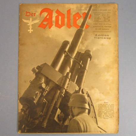 DER ADLER JOURNAL DE PROPAGANDE AVIATION ALLEMANDE N°24 DU 2 DECEMBRE 1941 LUFTWAFFE