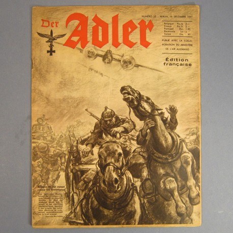 DER ADLER JOURNAL DE PROPAGANDE AVIATION ALLEMANDE N°25 DU 16 DECEMBRE 1941 LUFTWAFFE