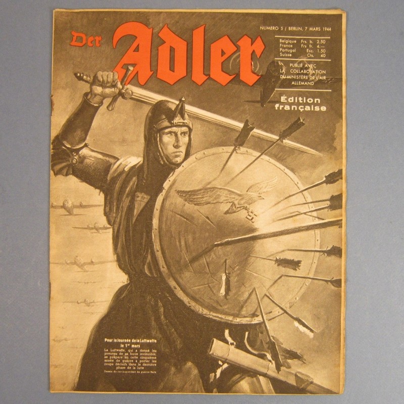 DER ADLER JOURNAL DE PROPAGANDE AVIATION ALLEMANDE N°5 DU 7 MARS 1944 LUFTWAFFE