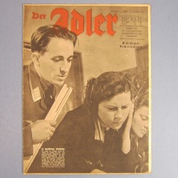 DER ADLER JOURNAL DE PROPAGANDE AVIATION ALLEMANDE N°2 DU 25 JANVIER 1944 LUFTWAFFE