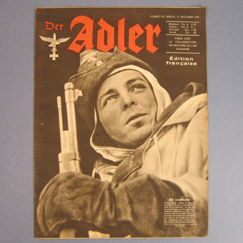 DER ADLER JOURNAL DE PROPAGANDE AVIATION ALLEMANDE N°25 DU 14 DECEMBRE 1943 LUFTWAFFE