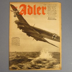 DER ADLER JOURNAL DE PROPAGANDE AVIATION ALLEMANDE N°17 DU 25 AOUT 1942 LUFTWAFFE