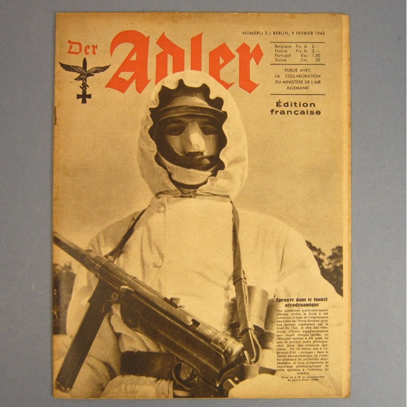 DER ADLER JOURNAL DE PROPAGANDE AVIATION ALLEMANDE N°3 DU 9 FEVRIER 1943 LUFTWAFFE