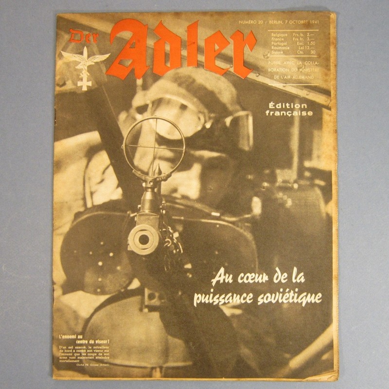 DER ADLER JOURNAL DE PROPAGANDE AVIATION ALLEMANDE N°20 DU 7 OCTOBRE 1941 LUFTWAFFE