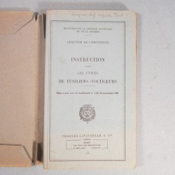 MANUEL INSTRUCTION MILITAIRE CHARLES-LAVAUSELLE INSTRUCTION POUR LES UNITES DE FUSILIERS VOLTIGEURS