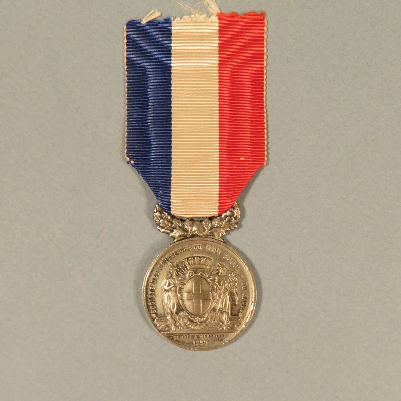 MEDAILLE DE LA SOCIETE DE SAUVETAGE DU MIDI BOUCHES DU ROHN SAUVETEURS MARSEILLE FONDEE EN 1860