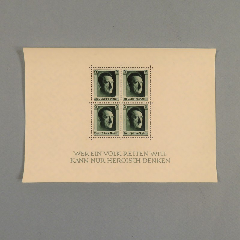 BLOCK FEUILLET DE 4 TIMBRES ALLEMANDS IIIème REICH ADOLF HITLER