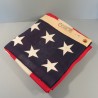 U.S.A. GRAND DRAPEAU FABRICATION BULL DOG BUNTING DETTRAS FLAG 5X9.1/2 48 ETOILES COUSUES 147 X 290