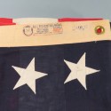 U.S.A. GRAND DRAPEAU FABRICATION BULL DOG BUNTING DETTRAS FLAG 5X9.1/2 48 ETOILES COUSUES
