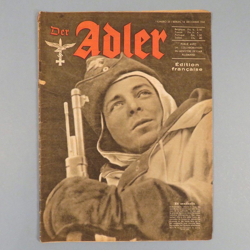 DER ADLER JOURNAL DE PROPAGANDE AVIATION ALLEMANDE N°25 DU 14 DECEMBRE 1943 LUFTWAFFE