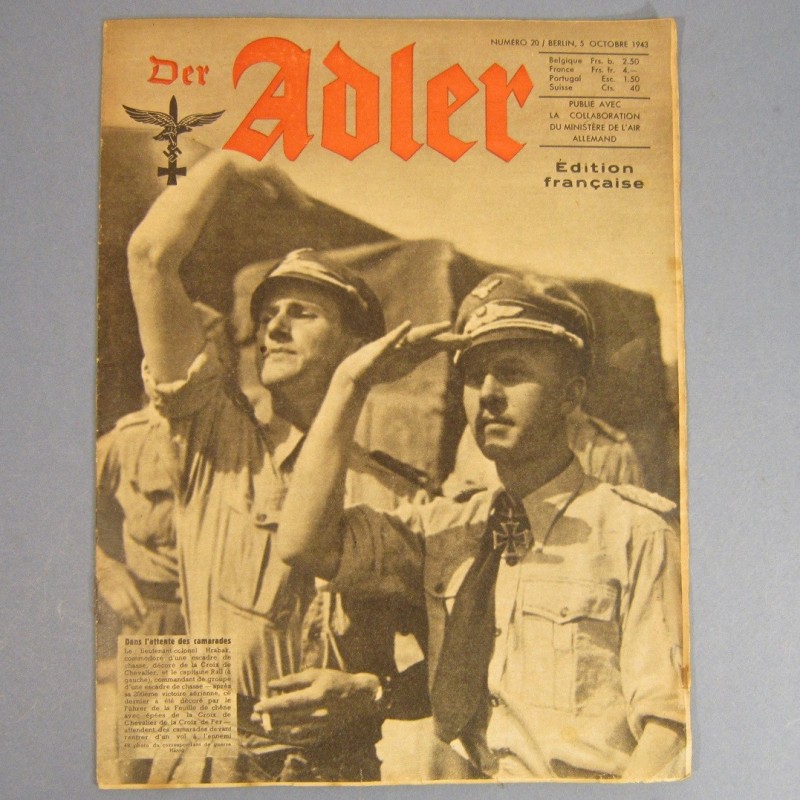 DER ADLER JOURNAL DE PROPAGANDE AVIATION ALLEMANDE N°20 DU 5 OCTOBRE 1943 LUFTWAFFE