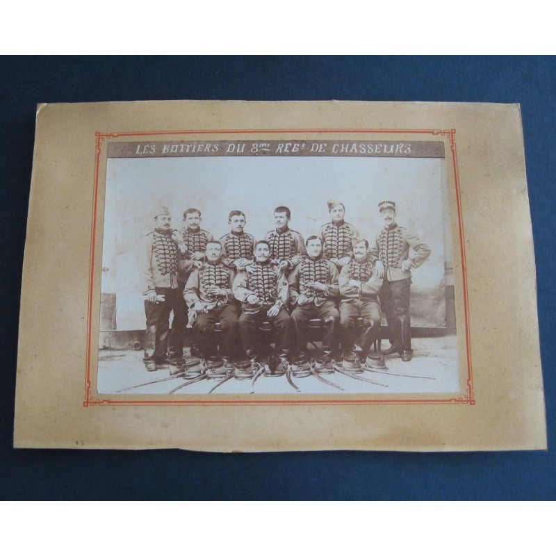 GRANDE PHOTO LES BOTIERS DU 8 ème REGIMENT DE CHASSEURS A CHEVAL