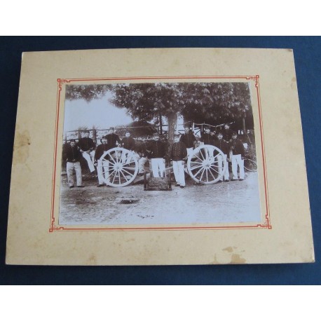 GRANDE PHOTO DU 2 ème REGIMENT D'ARTILLERIE 1905 CANON DE 75