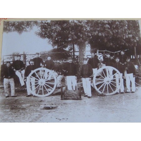 GRANDE PHOTO DU 2 ème REGIMENT D'ARTILLERIE 1905 CANON DE 75