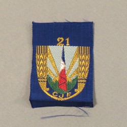 INSIGNE DE BERET TISSU CHANTIERS DE JEUNESSE CJF 21 GALLIENI (LOIRE)