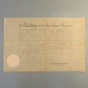 LETTRE DE NOMINATION DE Mr GASPARY EMILE COMME CONSUL DE FRANCE A SINGAPOUR EN 1892 °