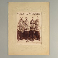 GRANDE PHOTO CORTONNEE DU 8 ème REGIMENT DE CHASSEURS A CHEVAL DE MENDE VERS 1900