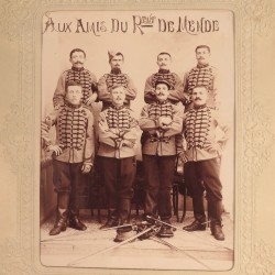 GRANDE PHOTO CORTONNEE DU 8 ème REGIMENT DE CHASSEURS A CHEVAL DE MENDE VERS 1900