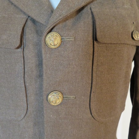 UNIFORME D'UN COMMANDANT DU SERVICE DE SANTE OU MEDECIN PRINCIPALE VAREUSE US ET PANTALON PERIODE 1943-1944