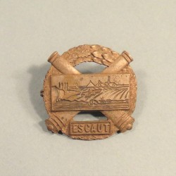 INSIGNE SECONDE GUERRE SECTEUR FORTIFIE ESCAUT 54 ème REGIMENT INFANTERIE DE FORTERESSE RIF