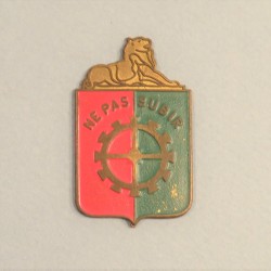 INSIGNE MILITAIRE 14 ème D.I. DIVISION D'INFANTERIE FABRICATION LOCALE PEINTE SECONDE GUERRE 1944-1945 ALLEMAGNE