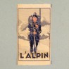 INSIGNE TISSU FANTAISIE "L'ALPIN" CHASSEUR ALPIN DES ANNEES 1930 A IDENTIFIER ??