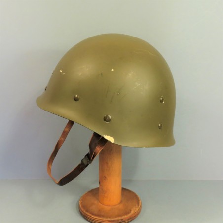 CASQUE FRANCAIS MODELE 1951 CASQUE LOURD FABRICANT M.AM.OU MARSEILLE 1953 ET LINER FABRICANT THIBAULT MONTREUIL 1952