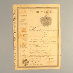 ARCHIVE CHARLES X PASSEPORT DE LA VILLE DE NIMES DU 12 AVRIL 1825