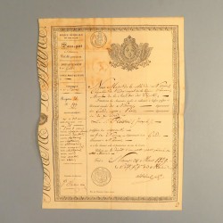 ARCHIVE CHARLES X PASSEPORT DE LA VILLE DE NIMES DU 30 MARS 1829