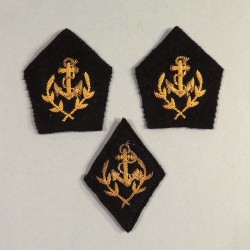 PAIRE DE PATTES DE COL ET LOSANGE D'OFFICIER AGENT DE CHANCELLERIE DES TROUPES DE MARINE