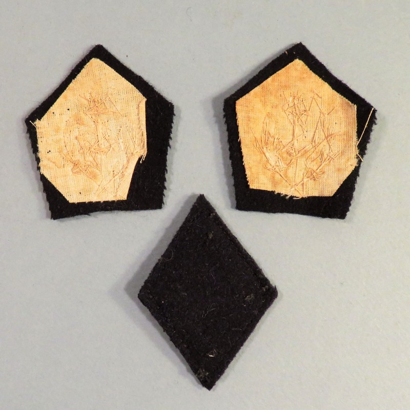 PAIRE DE PATTES DE COL ET LOSANGE D'OFFICIER AGENT DE CHANCELLERIE DES TROUPES DE MARINE