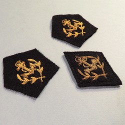PAIRE DE PATTES DE COL ET LOSANGE D'OFFICIER AGENT DE CHANCELLERIE DES TROUPES DE MARINE