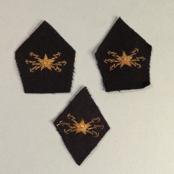 PAIRE DE PATTES DE COL ET LOSANGE D'OFFICIER AGENT DU CORPS DES TELEGRAPHISTES COLONIAUX OU DES TROUPES DE MARINE