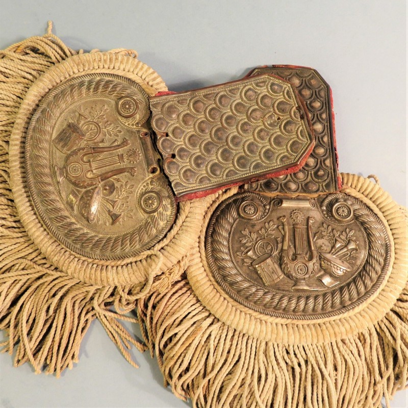 RARE EPAULETTE DE TAMBOUR MAJOR EPOQUE LOUIS PHILIPPE SAPEURS POMPIERS FANFARE MUSIQUE MILITAIRE