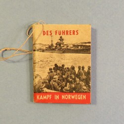 JOURNEE ALLEMANDE PETIT LIVRET DE PHOTOS DE PROPAGANDE "DER FUHRERS KAMPF IN NORWEGEN" LE CHEF BATAILLE EN NORVEGE