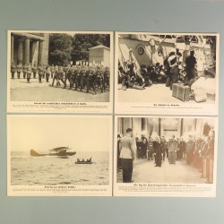 POCHETTE DE 8 PHOTOS DES ACTUALITES ALLEMANDE 19-6-1941 AKTUELLER BILDERDIENST BERLIN JAPON RAD MARINE
