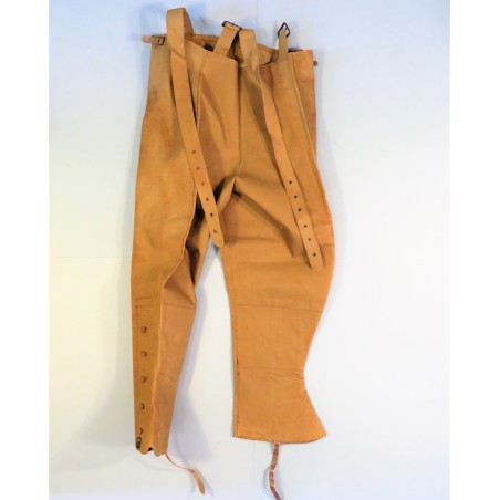 SUR PANTALON DE MOTOCYCLISTE ANGLAIS WW2 COMBINAISON CAOUTCHOUTEE SALOPETTE MOTARD BRITISH MADE 1941 TAILLE 5