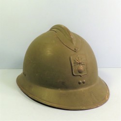 CASQUE DANS SON JUS DEFENSE PASSIVE MODELE 1926 INSIGNE DP 1939/1945 TAILLE 59/60