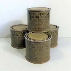 LOT DE 4 RATIONS INDIVIDUELLES D'ALCOOL SOLIDE POUR RECHAUD COLMAN US WW2  FUEL TABLET