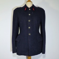 VESTE TROUPE OU SOUS-OFFICIERS DES SAPEURS-POMPIERS MODELE 1929 - 1930 EN DRAP BLEU EPAIS